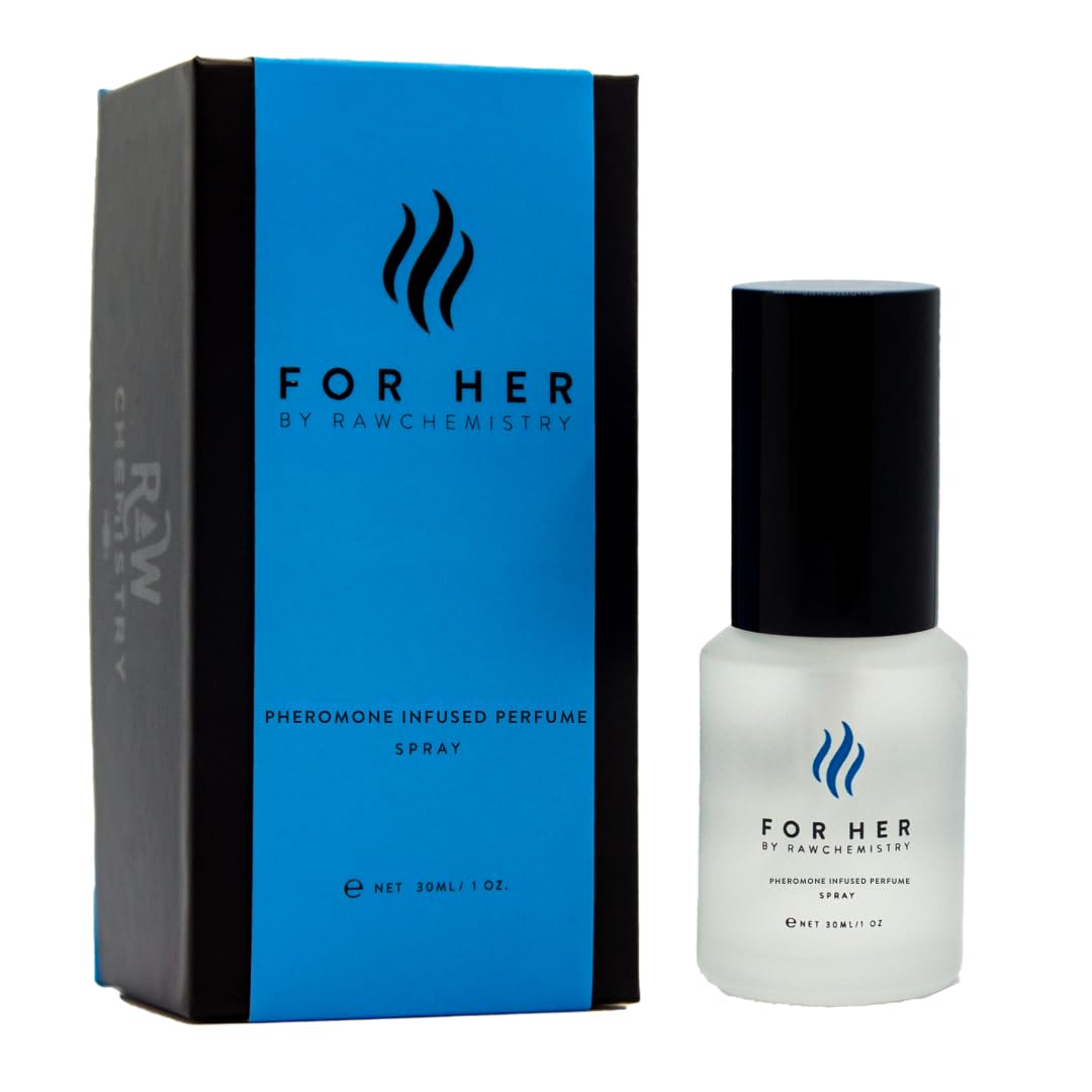 RawChemistry For Her bottle closeup showcases elegant design for everyday allure