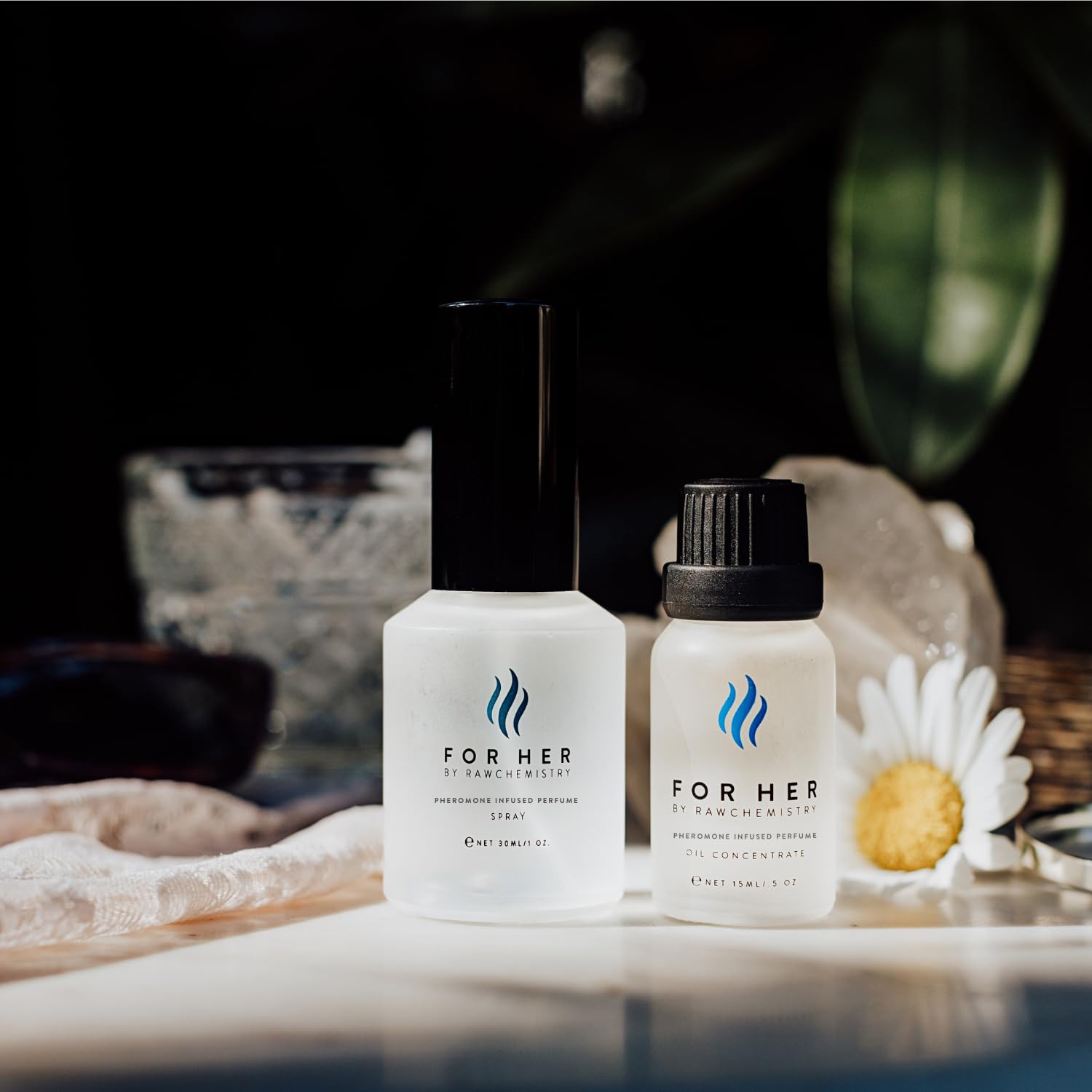 RawChemistry For Her cap and bottle highlight a clean, alcohol-free formula