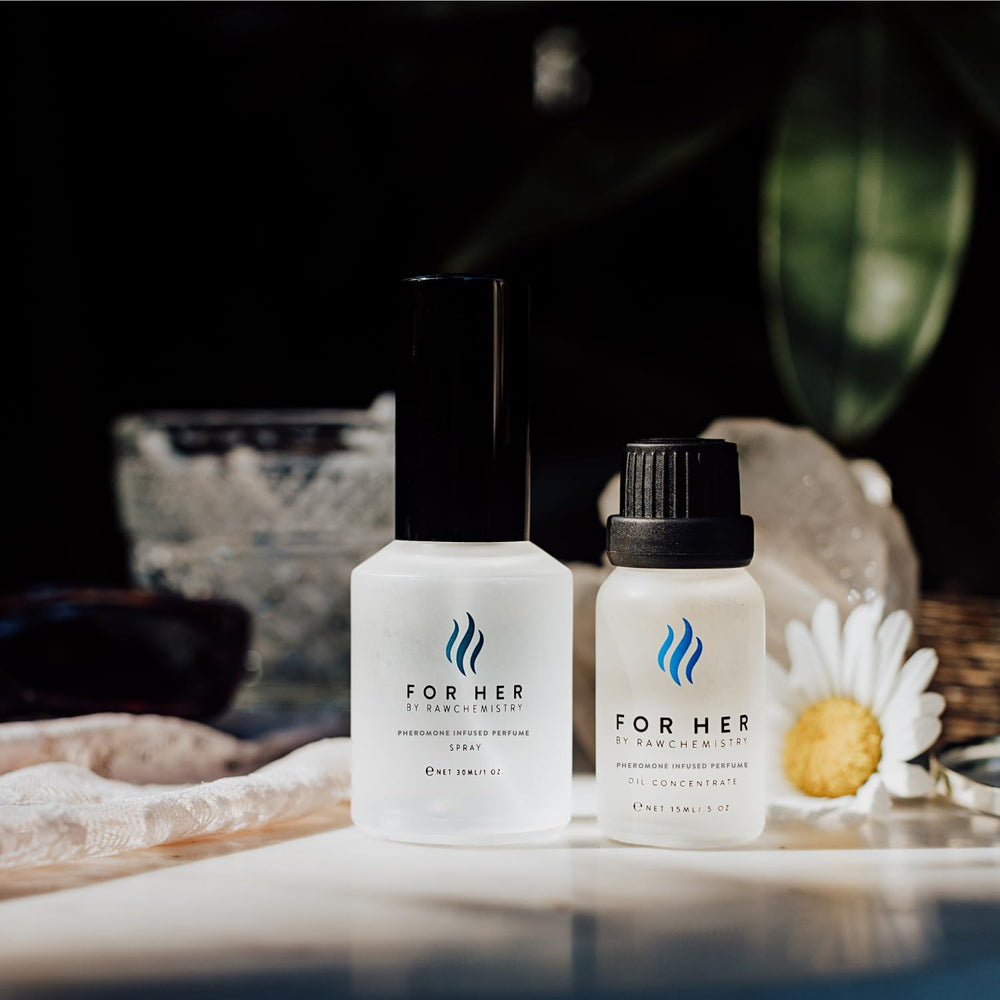 RawChemistry For Her cap and bottle highlight a clean, alcohol-free formula