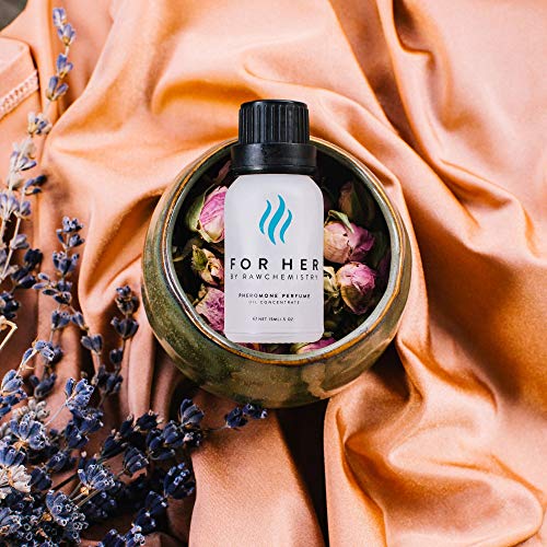 RawChemistry for Her concentrated oil bottle demonstrates travel-friendly potency.