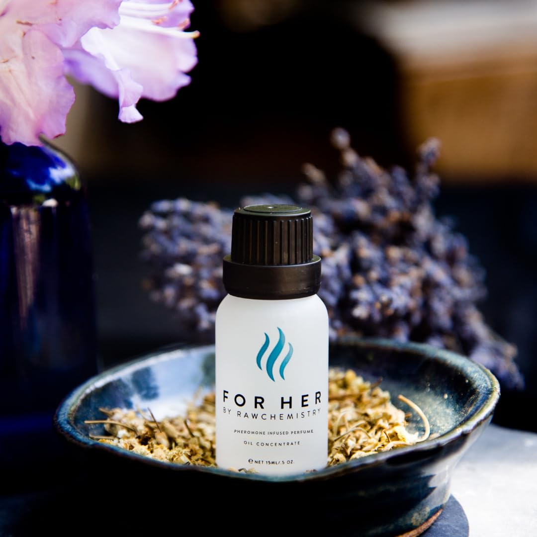 RawChemistry for Her travel-friendly compact bottle suited for on-the-go scent.