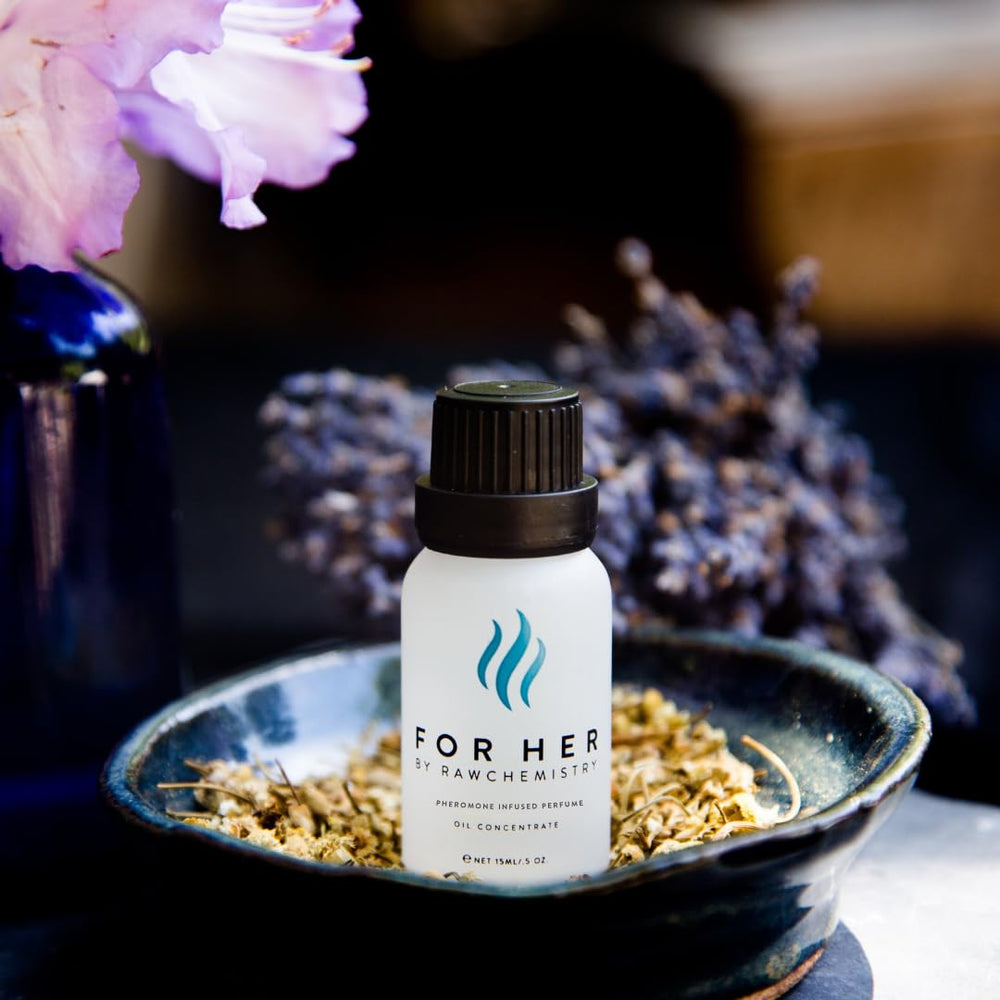 RawChemistry for Her travel-friendly compact bottle suited for on-the-go scent.
