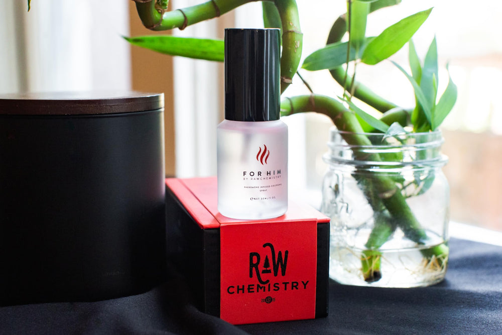 RawChemistry For Him luxury packaging conveys executive style and premium presentation.