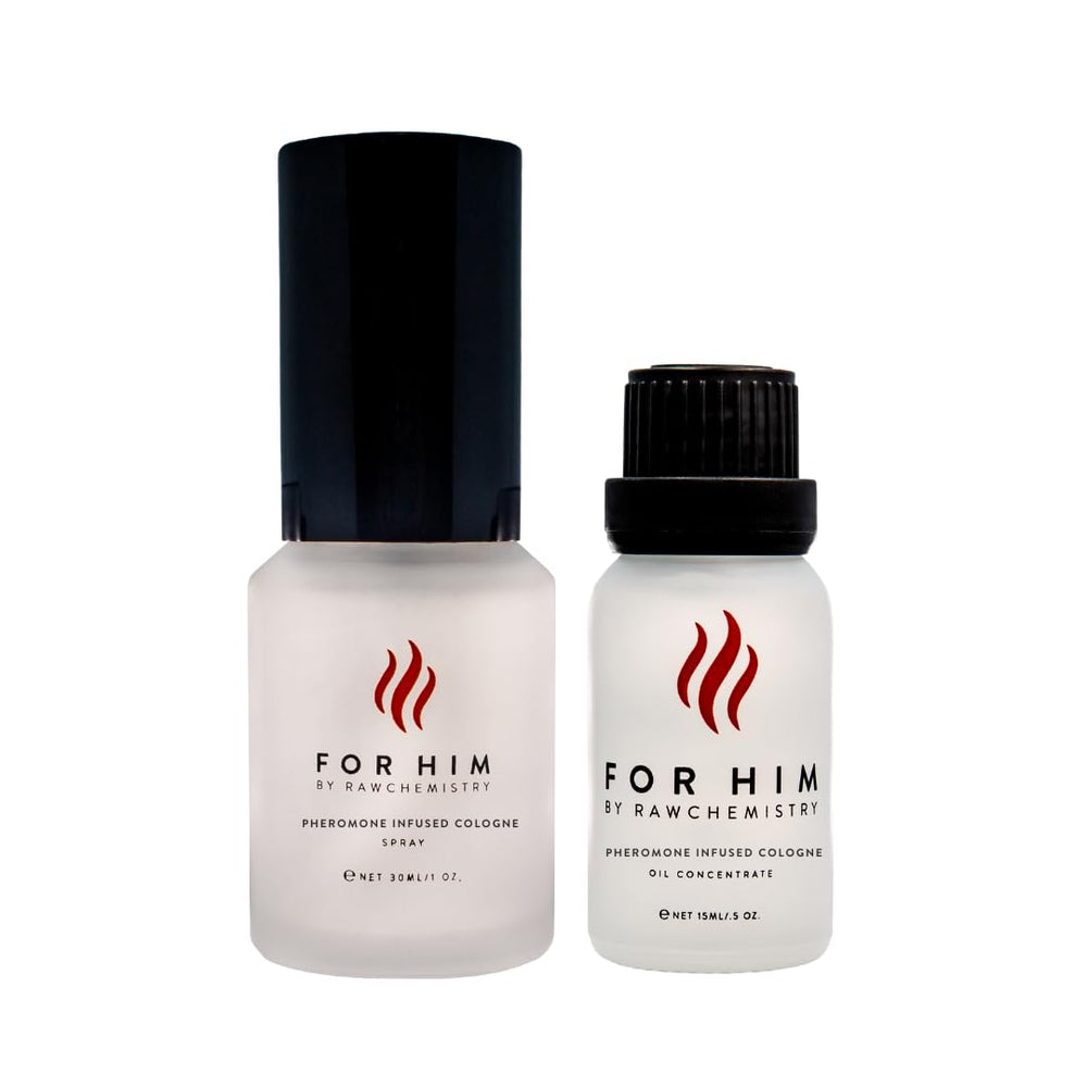 RawChemistry for Him Set bottle-pour features an ergonomic design for easy application.