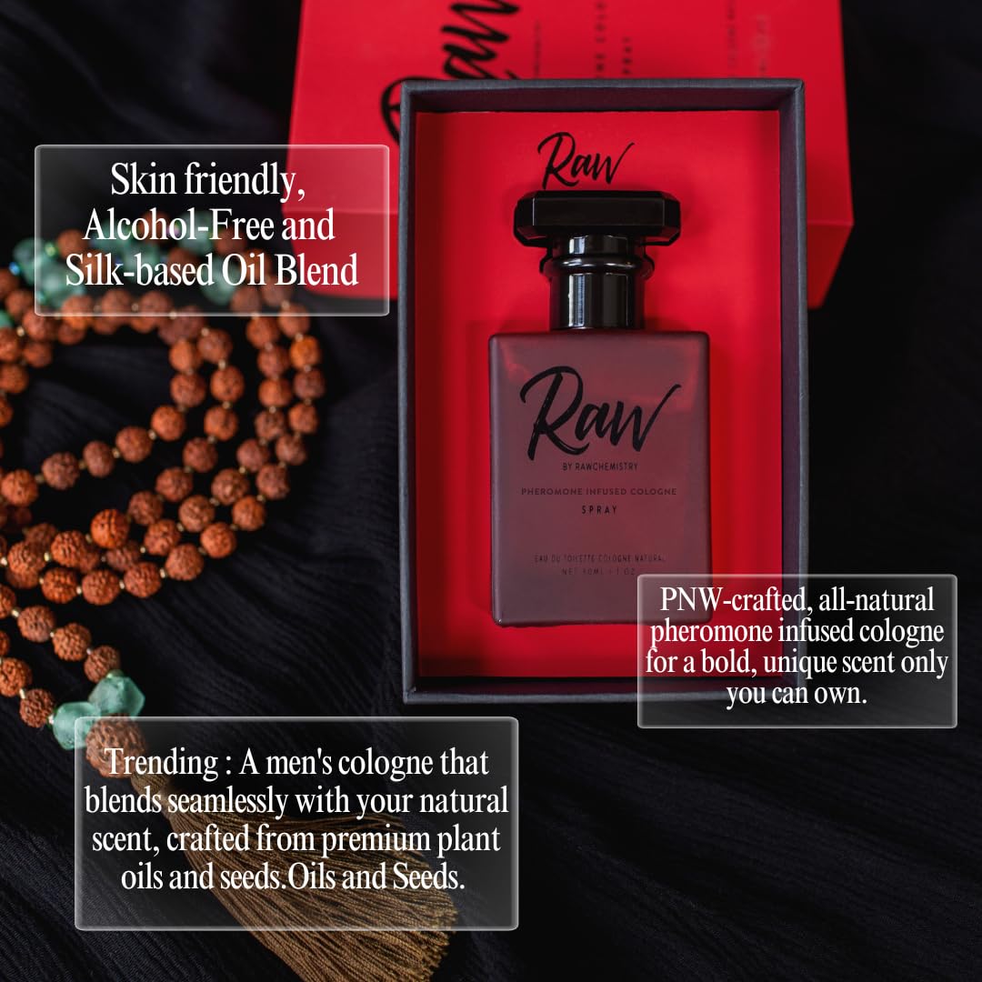 RawChemistry Raw Pheromone Cologne on dressing-table exudes daily ritual.