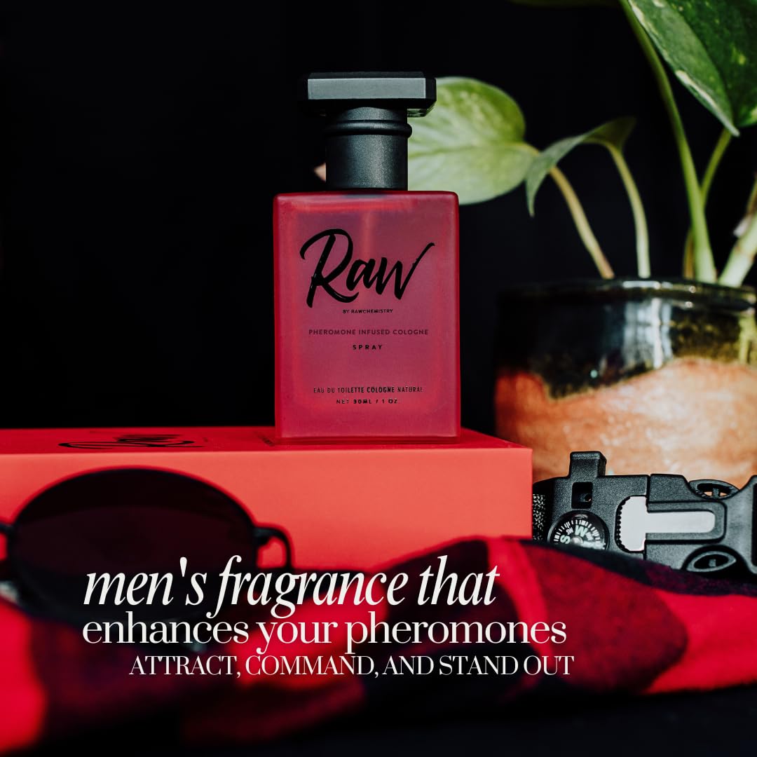 RawChemistry Raw Pheromone Cologne night-out scene suggests versatility.