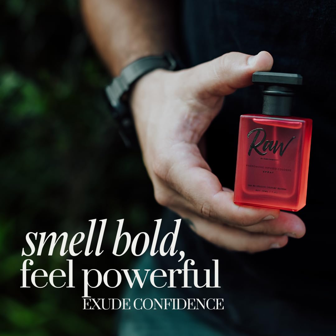 RawChemistry Raw Pheromone Cologne packaging signals luxury gifting appeal.