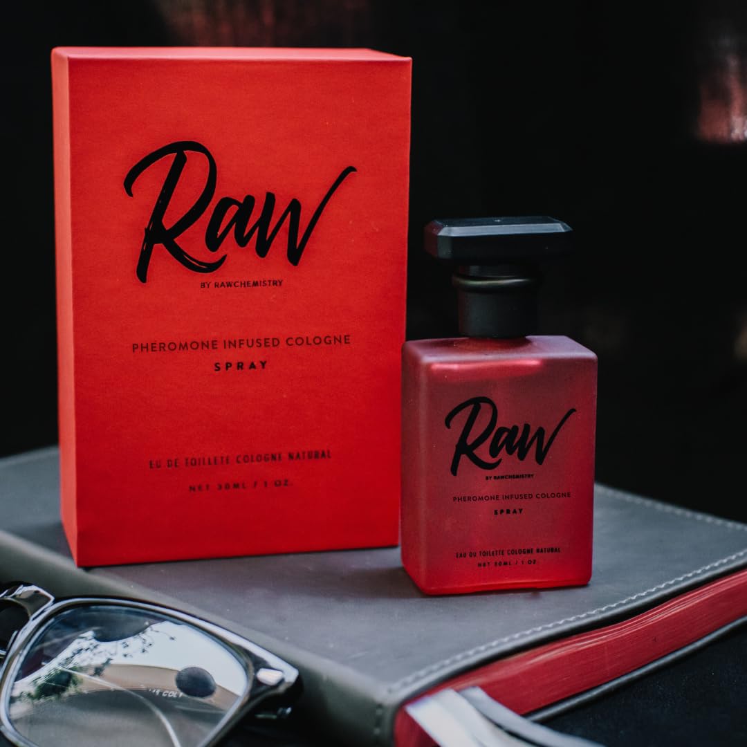 RawChemistry Raw Pheromone Cologne wrist application shows refined projection.