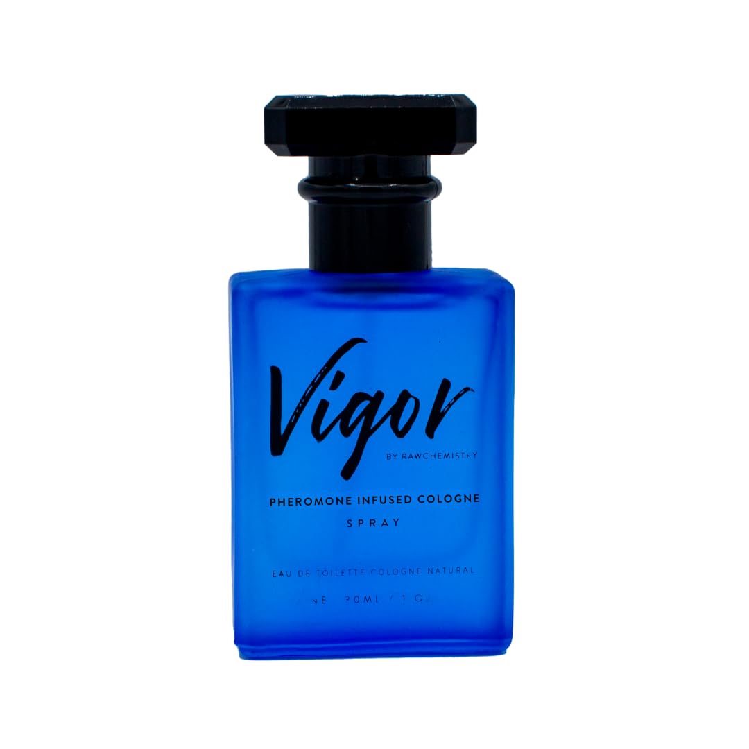 RawChemistry Vigor bottle side-angle presents a sleek, alcohol-free formula