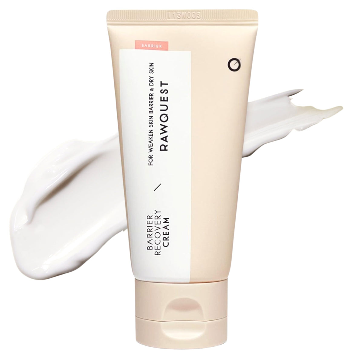 RAWQUEST Skin Barrier Recovery Cream tube delivering instant soothing and hydration