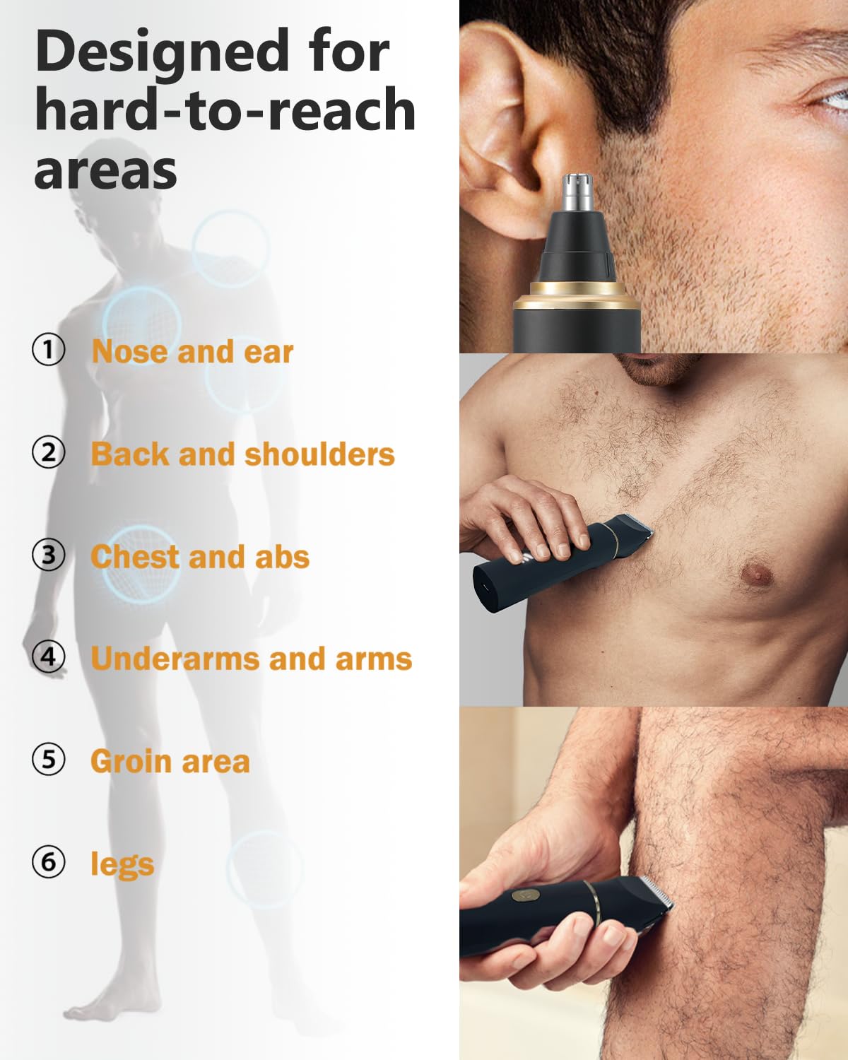 RAXMETRY nose hair trimmer cap demonstrates precise nose hair management without irritation.