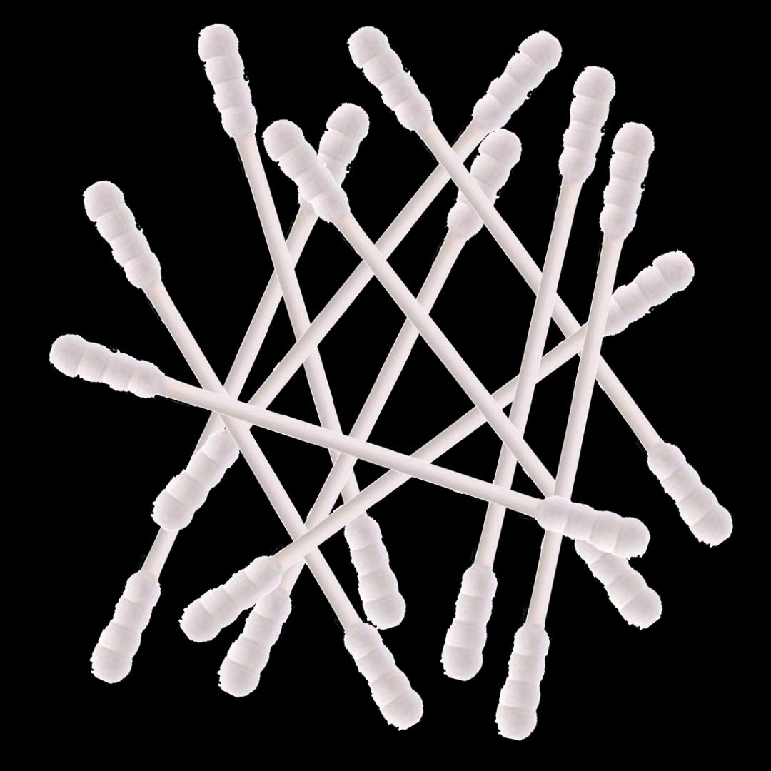 Rayhee cotton swabs double spiral head packaging for easy restocking.
