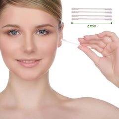 Rayhee cotton swabs with recycled paper sticks emphasize sustainable construction.