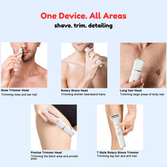 RaysDanc cordless-trimmer in-use for travel-ready grooming without outlet dependence