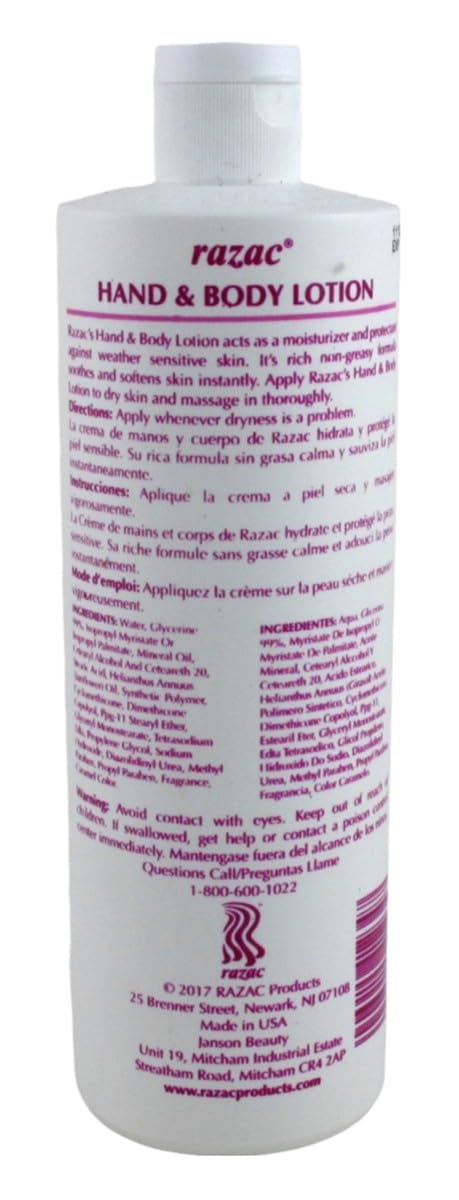 Razac hand and body lotion 3pack pack shot for dry and sensitive skin routine