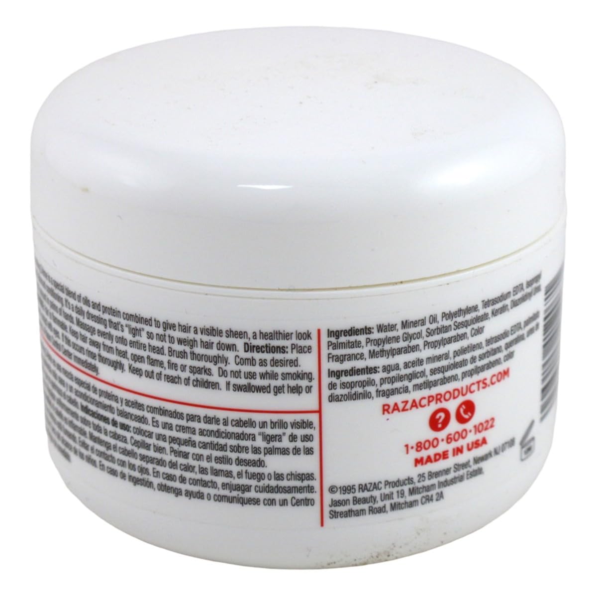 Razac Perfect For Perms Finish Creme adds soft shine during styling.