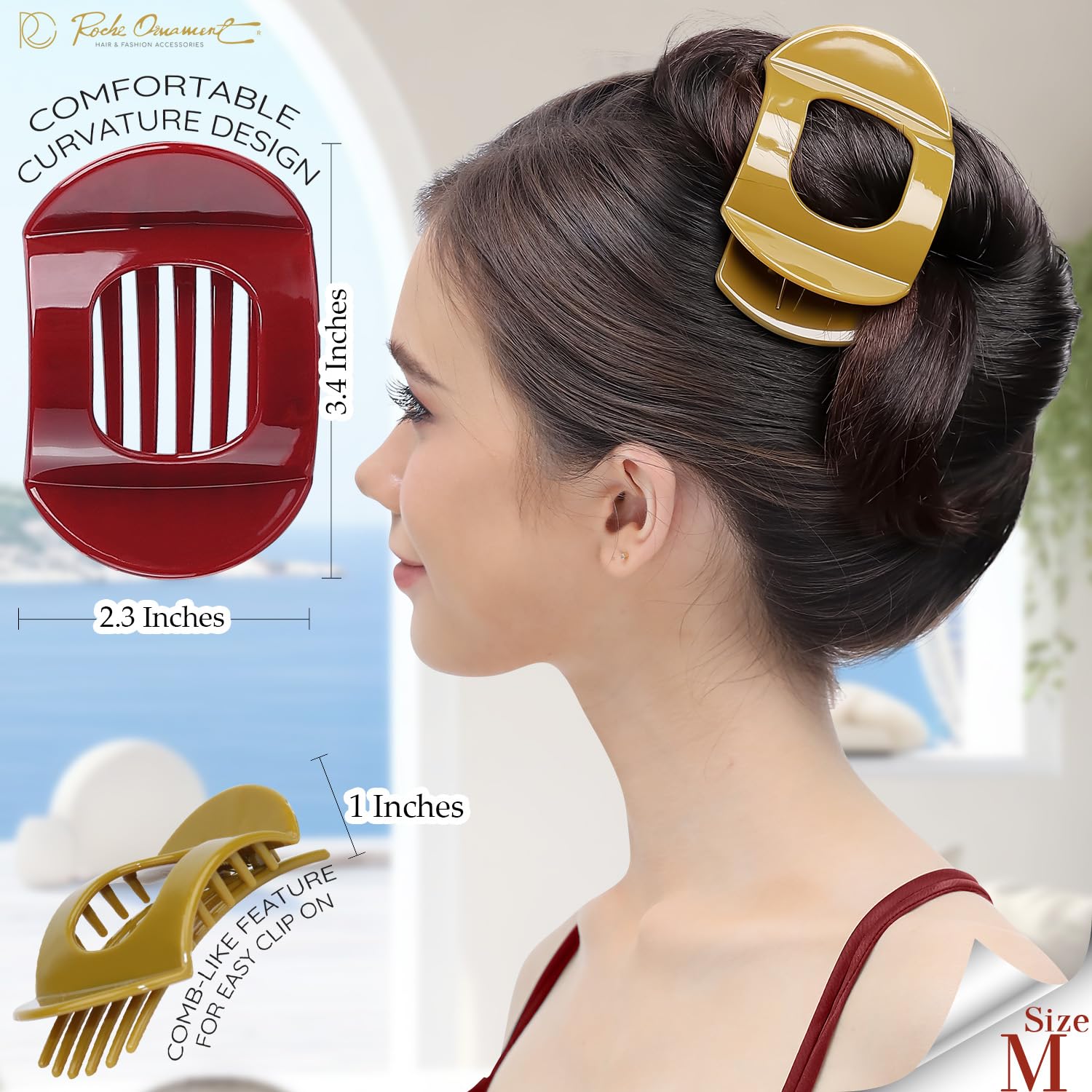 RC ROCHE flat claw clip no-slip hold during blow-drying and sectioning