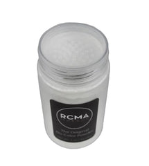 RCMA No-Color Powder applied on face demonstrates shine control and crease prevention.