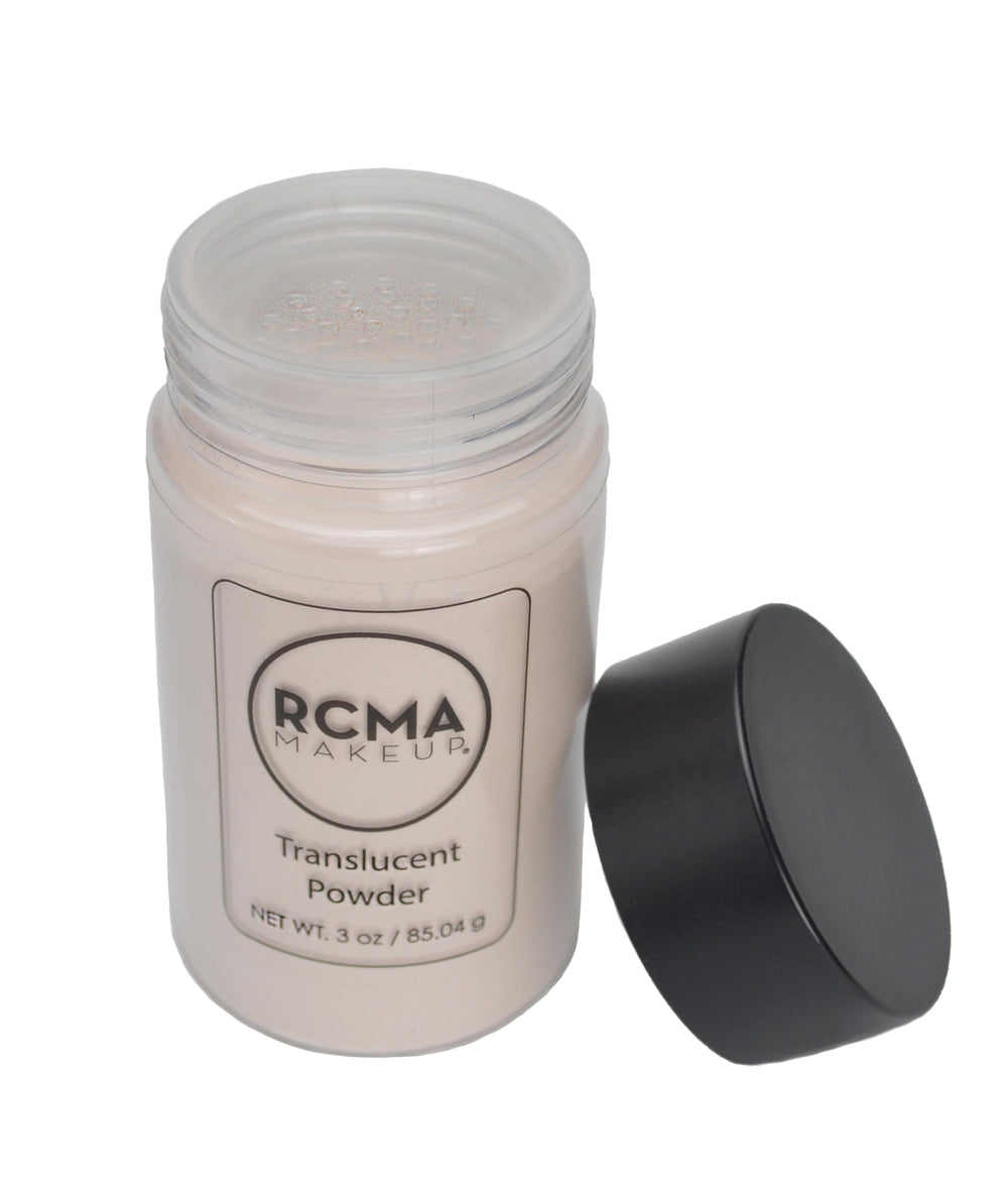 RCMA translucent loose powder oil-control formula tames shine throughout the day.