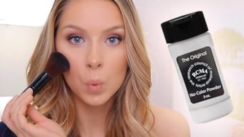 RCMA translucent loose powder puff setting shows quick, even powdering.