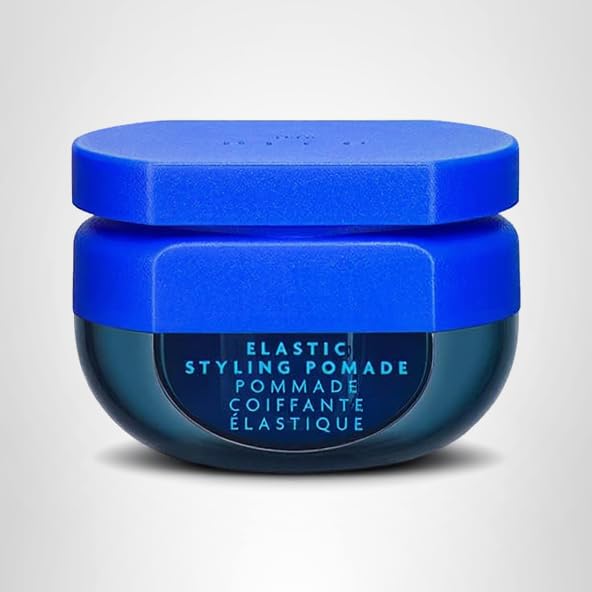 R+Co BLEU Elastic Pomade shine and color tonality close-up