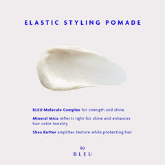 R+Co BLEU Elastic Pomade texture close-up with piecey definition