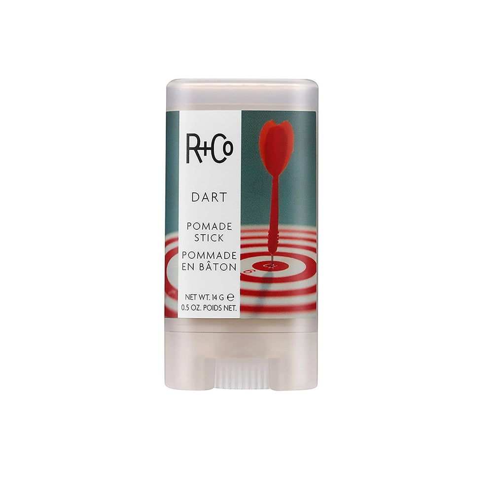 R+Co Dart Hair Wax Stick application close-up for shaping
