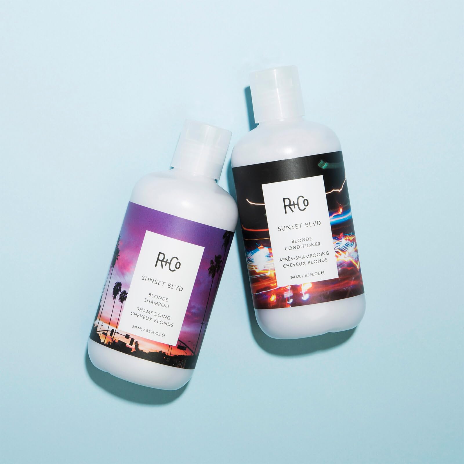 R+Co Sunset Blvd shampoo lather demonstrates gentle cleansing for blondes