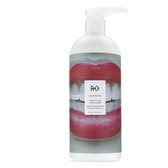 R+Co Television Perfect Hair Conditioner bottle pour delivers detangling moisture and silky finish