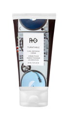 R+Co Turntable curl defining creme jar close-up showing creamy texture for defined, bouncy curls.