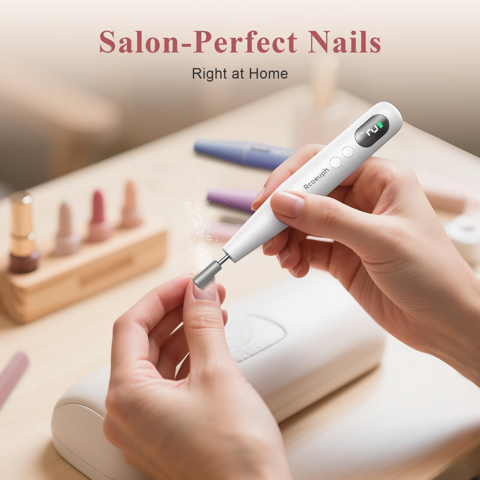 Rcoeuph nail drill kit 9-speed control enables tailored shaping for acrylic nails
