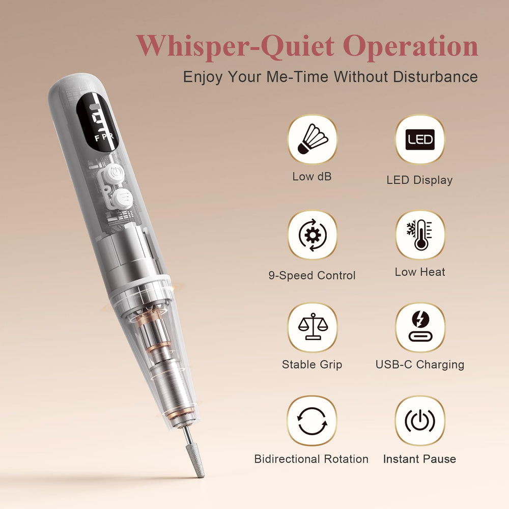 Rcoeuph compact pen design makes on-the-go manicures easy and portable