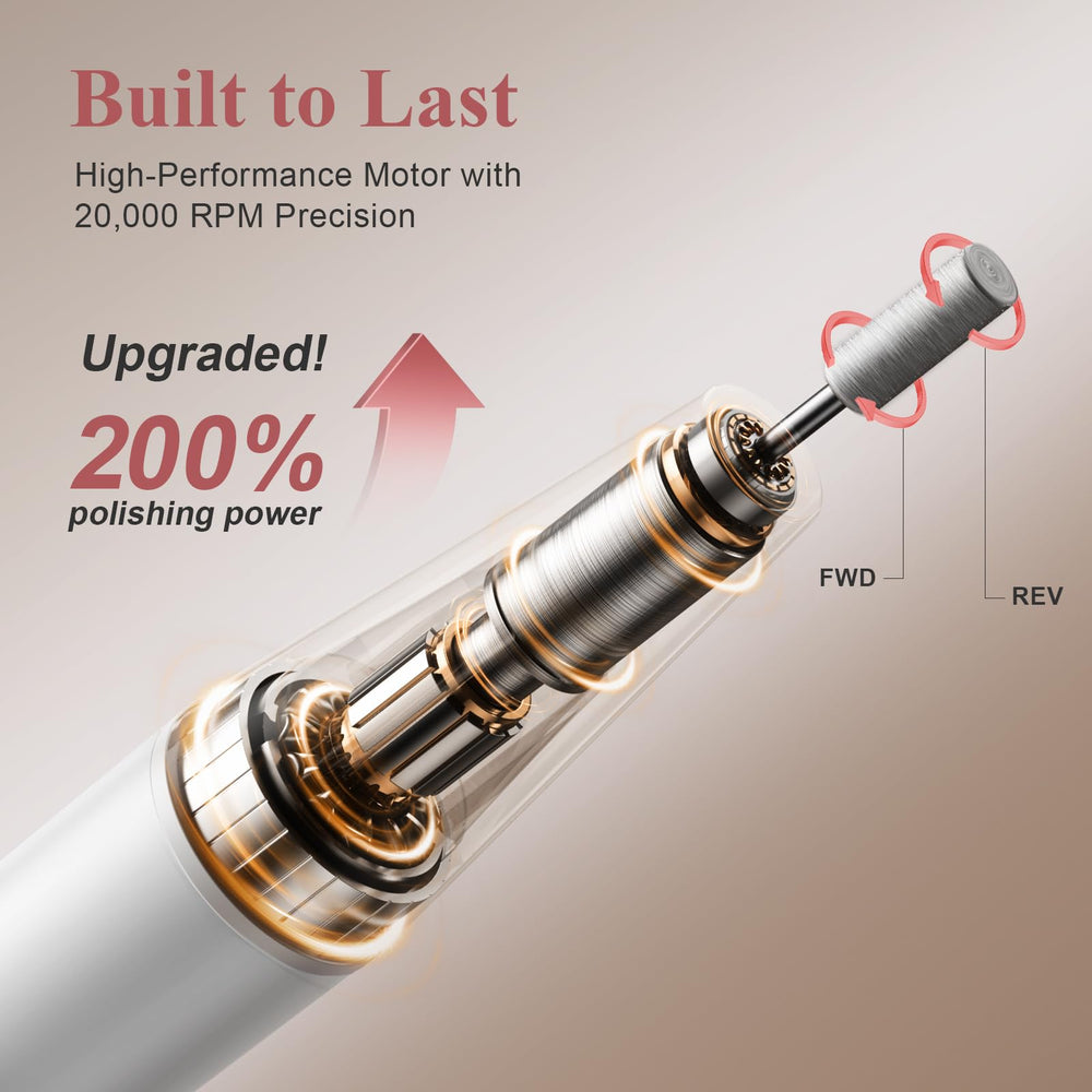 Rcoeuph nail drill kit USB-C charge supports fast power on the go
