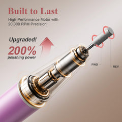 Rcoeuph 9-speed control and 20000 RPM motor enable smooth trimming and detailing.