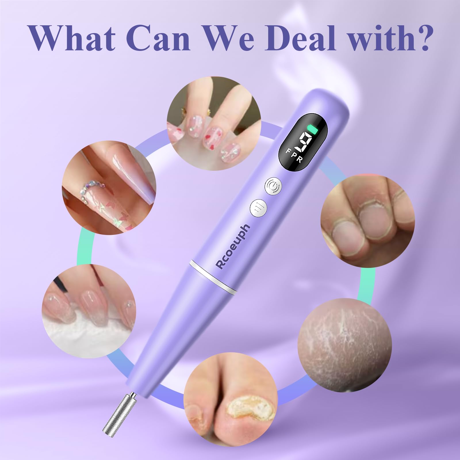 Rcoeuph compact pen-design nail drill for on-the-go manicures