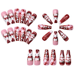 Rdntbeu medium coffin nails snowman design for festive look