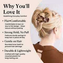 RDUQM leopard-pattern flat clip for quick updo styling