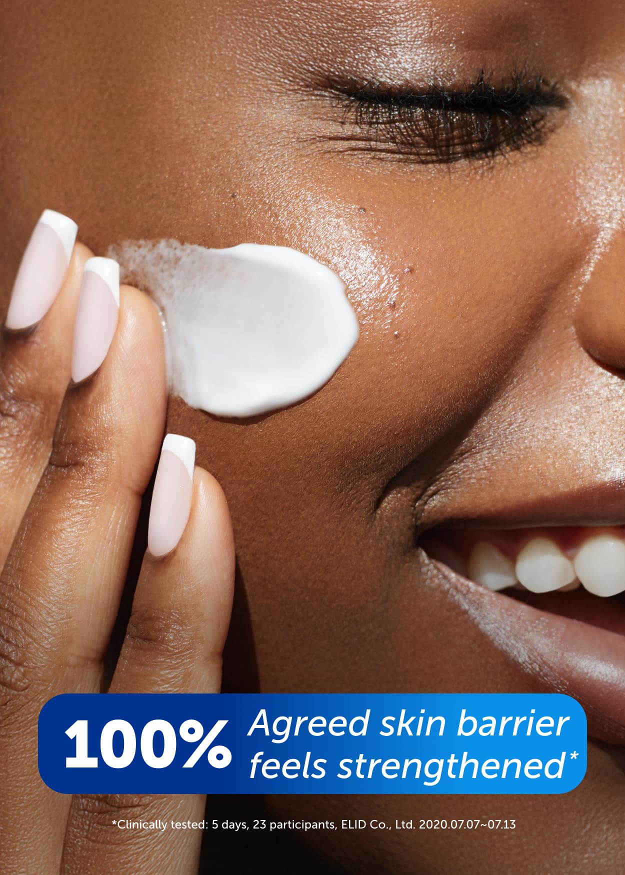 Real Barrier Extreme Cream light absorption image captures no stick finish after application