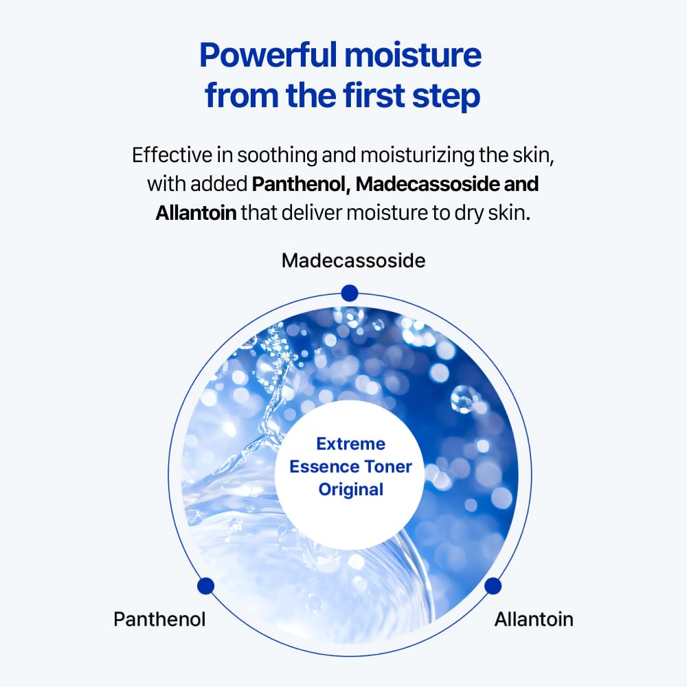 Real Barrier Extreme Essence Toner panthenol and madecassoside closeup for soothing care