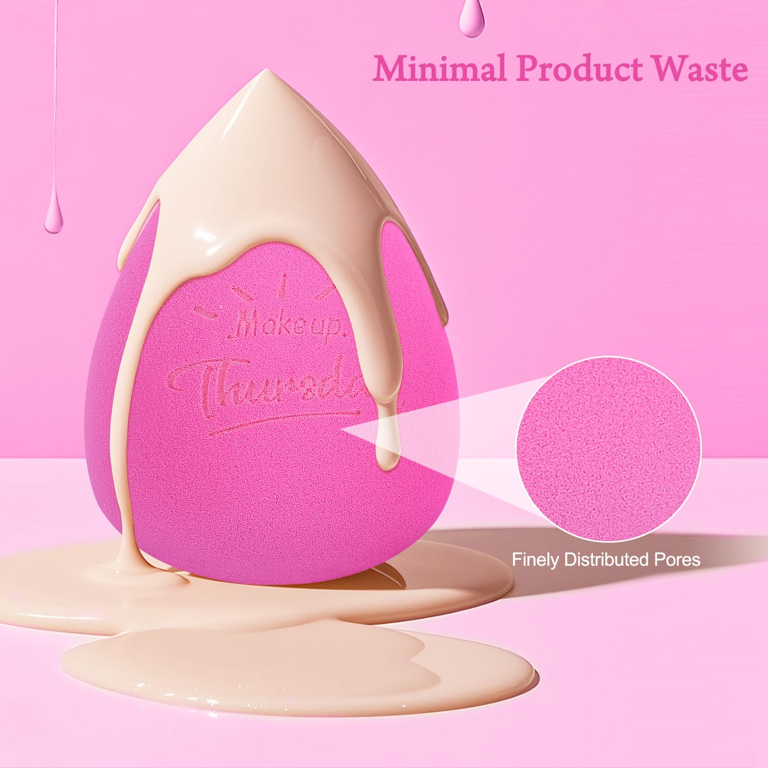 Real Perfection foundation applicator sponge delivers precise, even coverage.