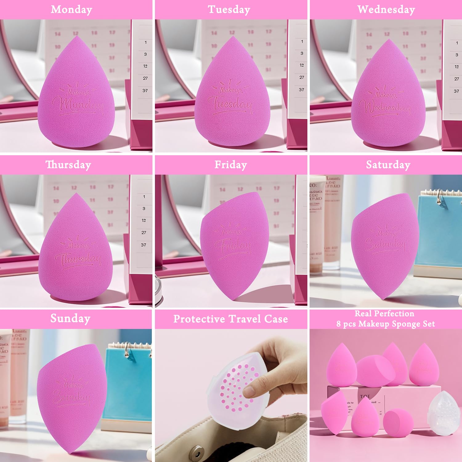 Real Perfection latex-free sponge offers soft touch for smooth makeup application.