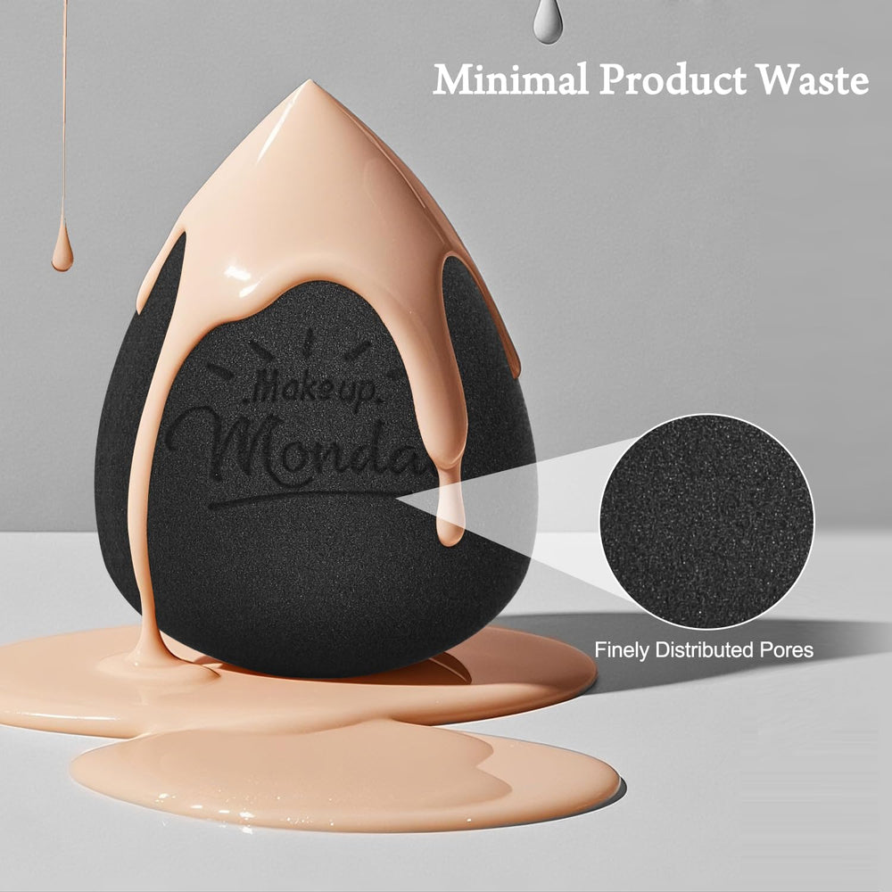Real Perfection sponge with foundation-application shot shows smooth flawless-looking finish.