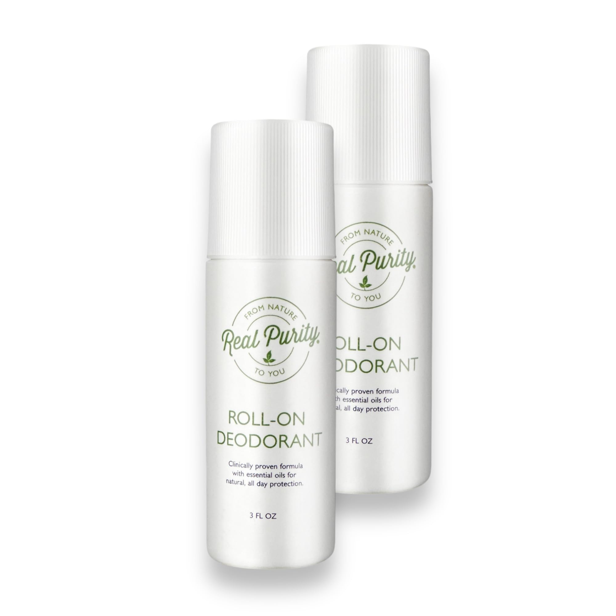 Real Purity roll-on deodorant 2-pack front view for all-day freshness