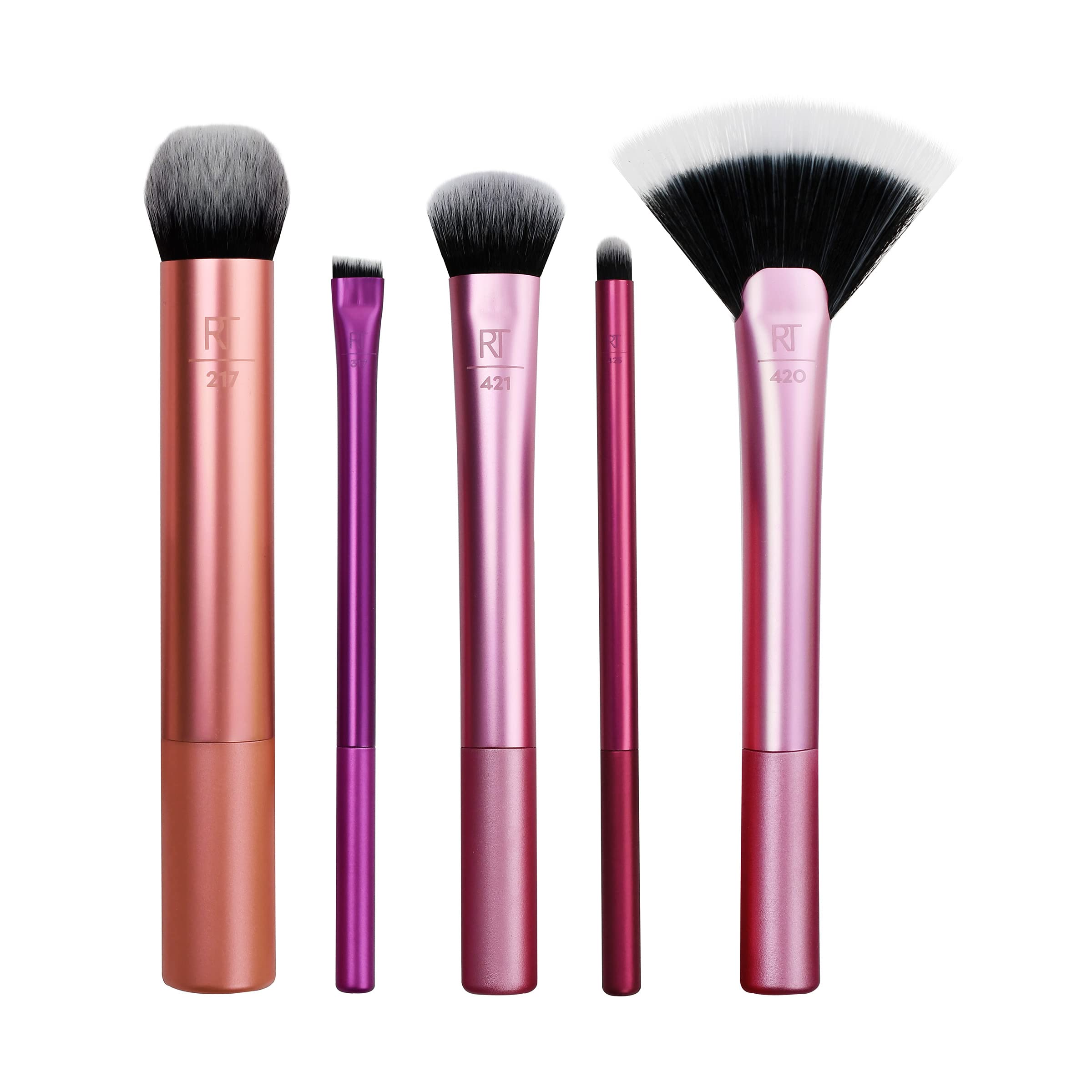 Real Techniques Artist Essentials Set 217 foundation brush for precise liquid makeup application