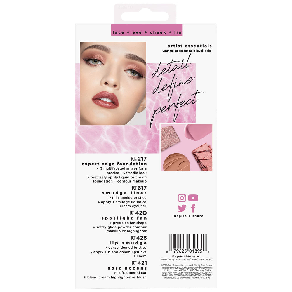 Real Techniques Artist Essentials Set ultraplush-bristles for skin-friendly blending
