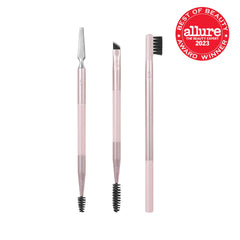 Real Techniques Brow Styling Set 605 brow hold brush with precision spoolie for definition.