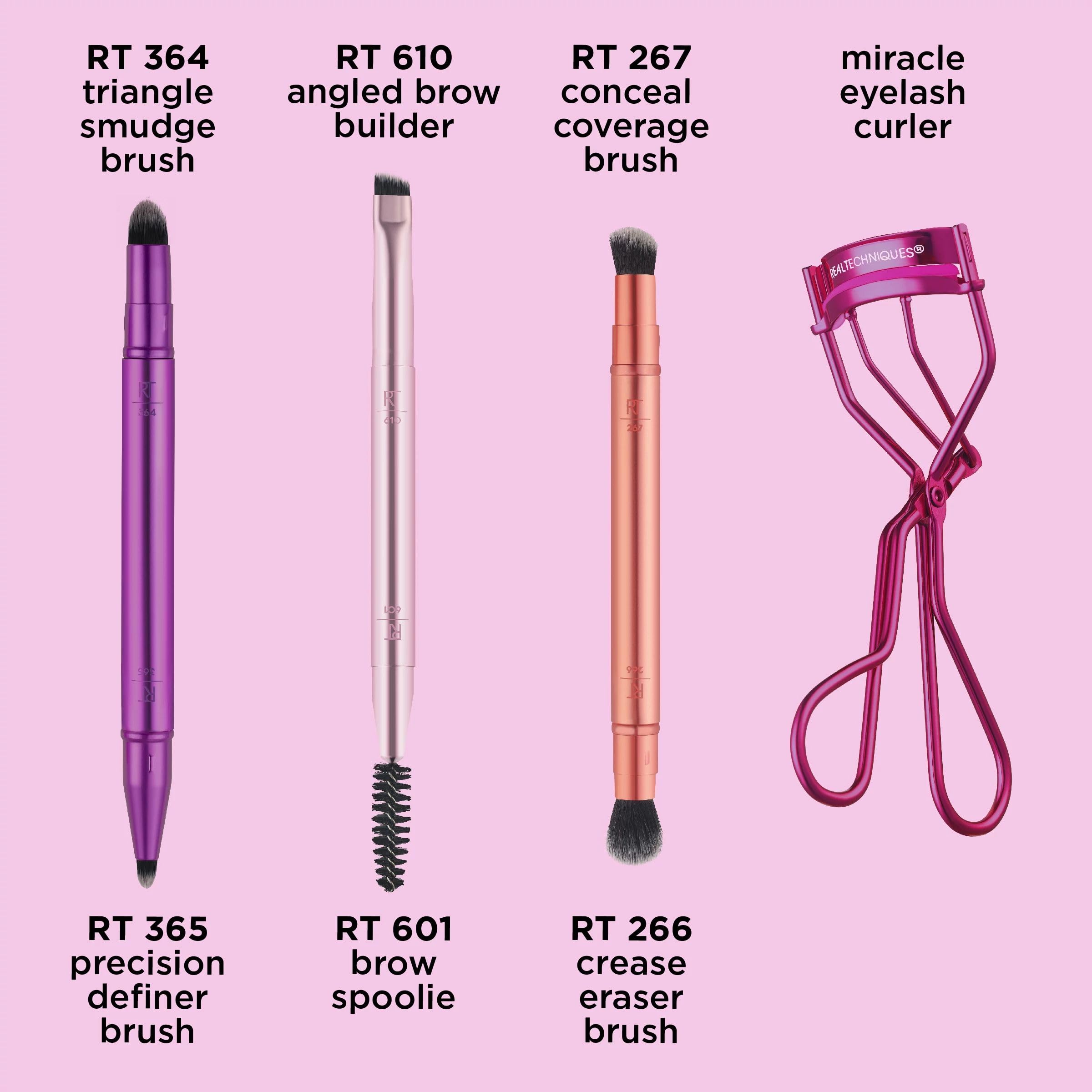 Real Techniques Double Time Angled Brow Builder Brush for natural looking brows