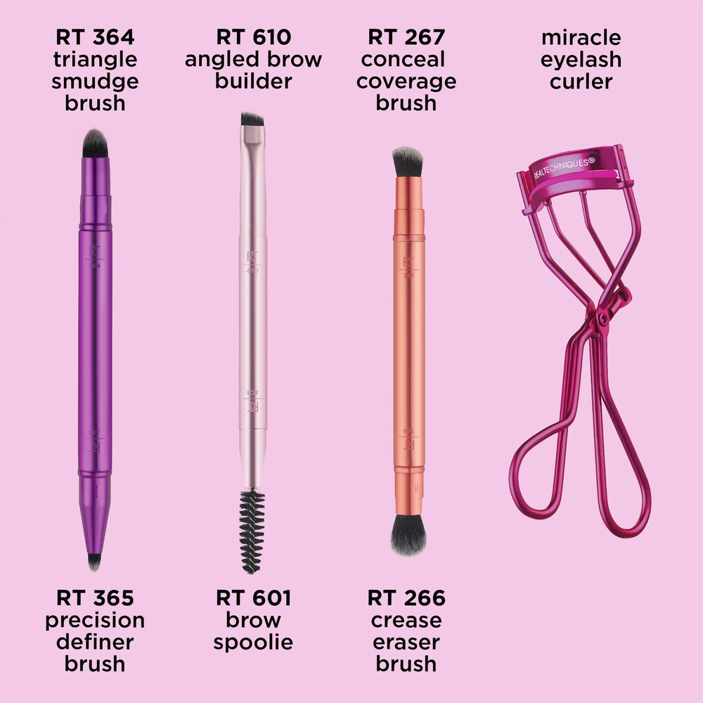 Real Techniques Double Time Angled Brow Builder Brush for natural looking brows