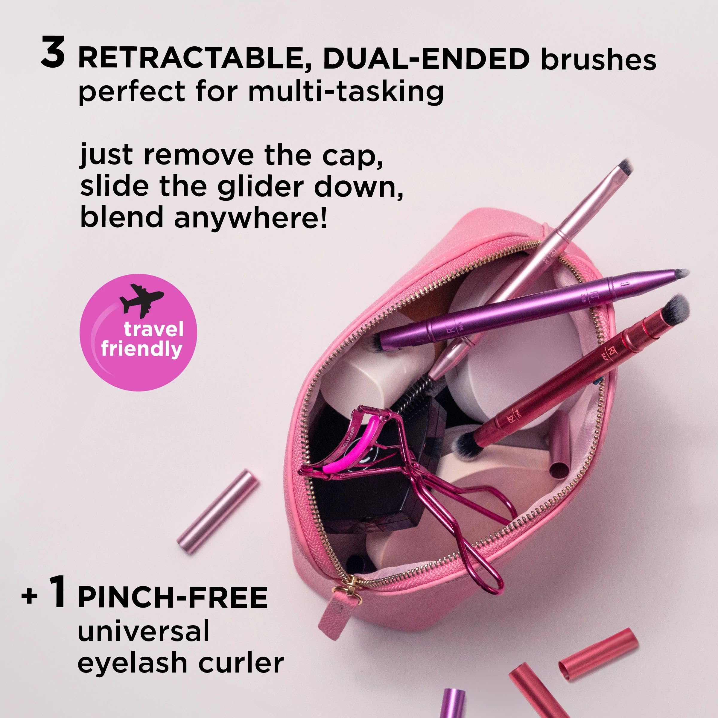 Real Techniques Brow Spoolie for grooming brows and smoothing product