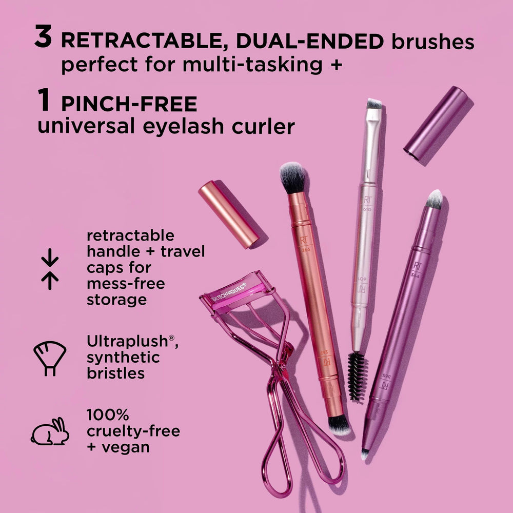 Real Techniques Double Time Precision Definer Brush for clean eyeliner edges